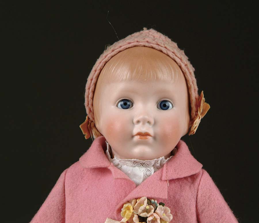 Appraisal: RARE GRACE COREY ROCKWELL DOLL This German bisque-head character doll