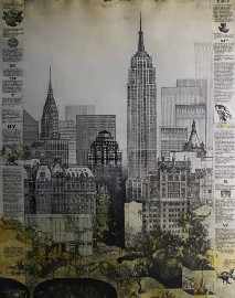 Appraisal: Jorg Schmeisser born Empire State Building screenprint signed dated and