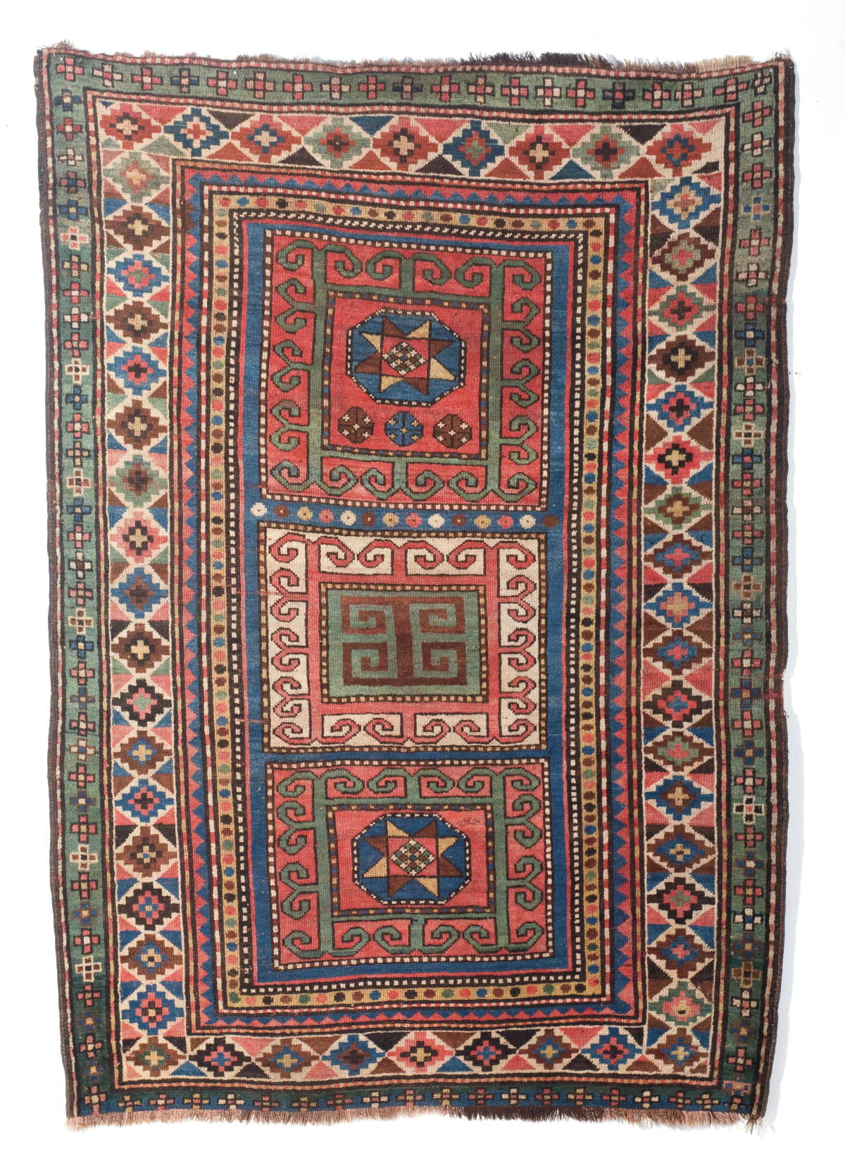 Appraisal: KAZAK RUG SOUTHWEST CAUCASUS CIRCA Of Karachopt variant design with