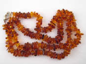 Appraisal: An amber necklace clasp AF approx cm long x cm