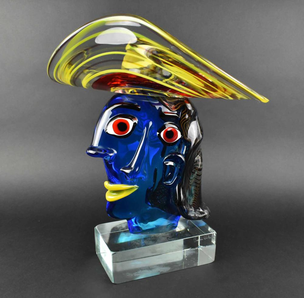 Appraisal: WALTER FURLAN O MAGGIO A PICASSO GLASS SCULPTUREMurano Italy The