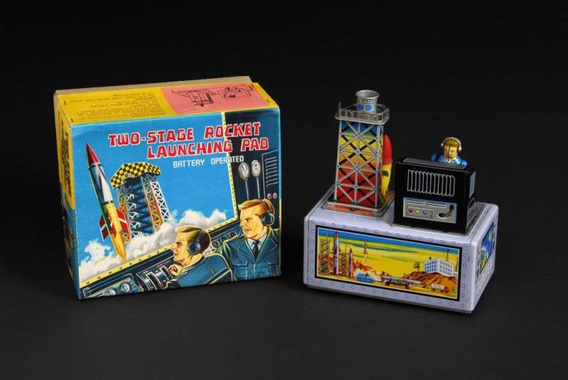 Appraisal: Two-Stage Rocket Launching Pad Toy Description Japanese Made by Nomura