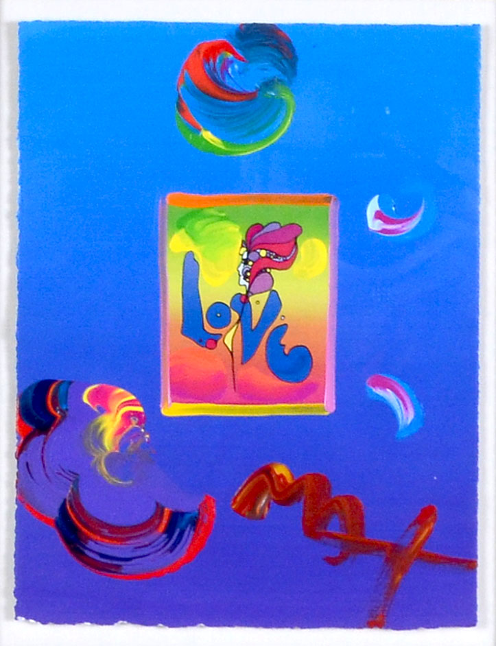 Appraisal: MAX Peter American ''Love Ver I'' Mixed Media Acrylic ''