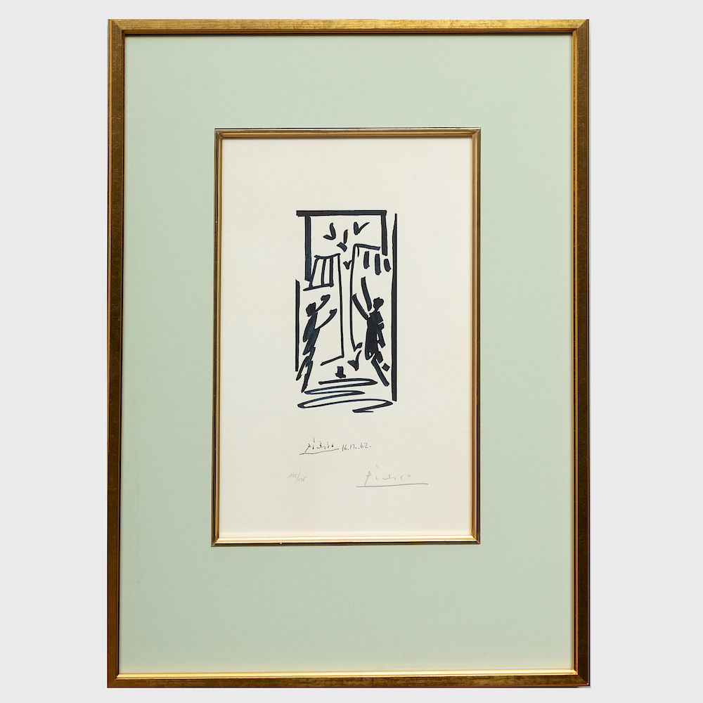 Appraisal: Attributed to Pablo Picasso - Printemps Lithograph in black on