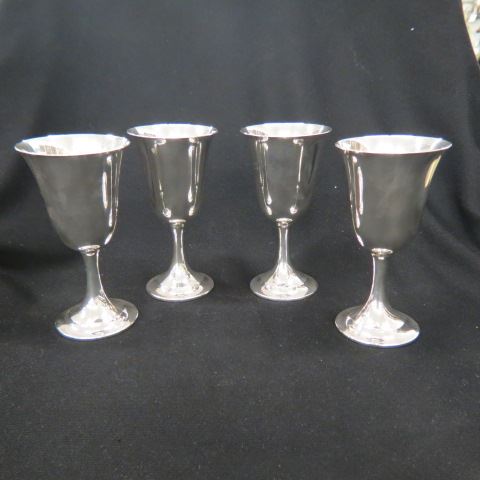 Appraisal: International Lord Saybrook Sterling Goblets no monogram grams