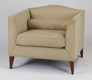 Appraisal: Baker Furniture upholstered tub chair Baker Furniture tub chair in