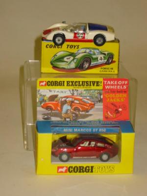 Appraisal: Porsche Carrera and Mini Marcos GT boxed G-E