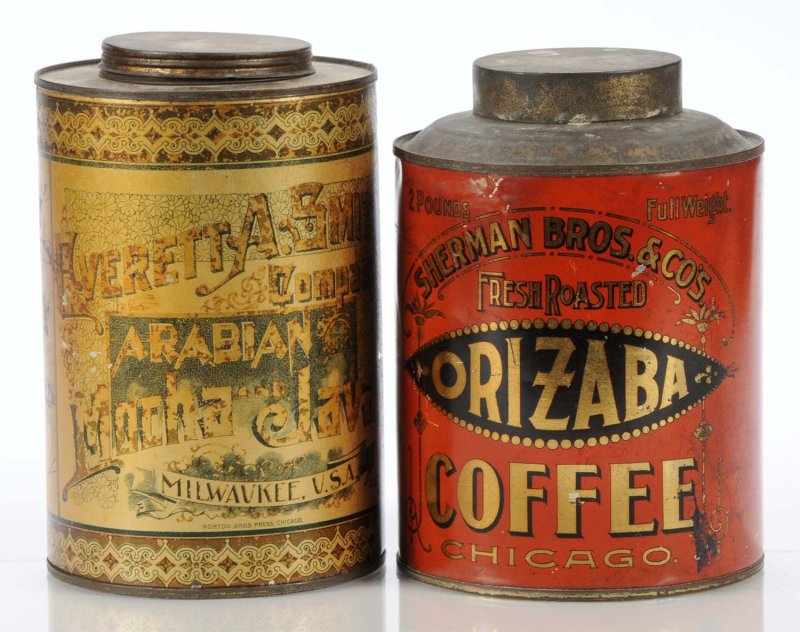 Appraisal: Lot of Coffee Tins Description Lot includes Orizaba Coffee manufactured