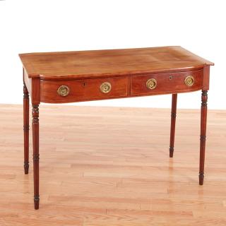 Appraisal: American Federal mahogany inlaid serving table American Federal mahogany inlaid