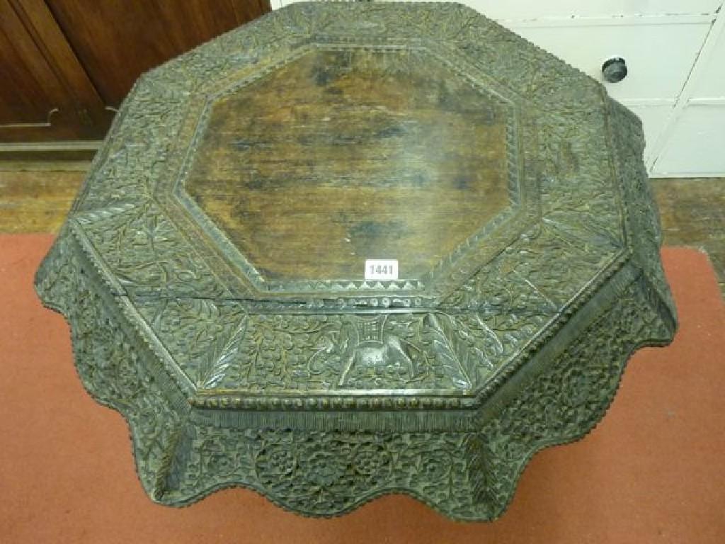 Appraisal: A th century Anglo Indian hardwood tilt top occasional table