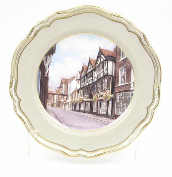 Appraisal: A Spode porcelain cabinet plate centered by a view of