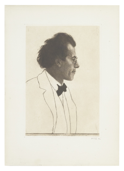 Appraisal: EMIL ORLIK Gustav Mahler Etching and drypoint x mm x