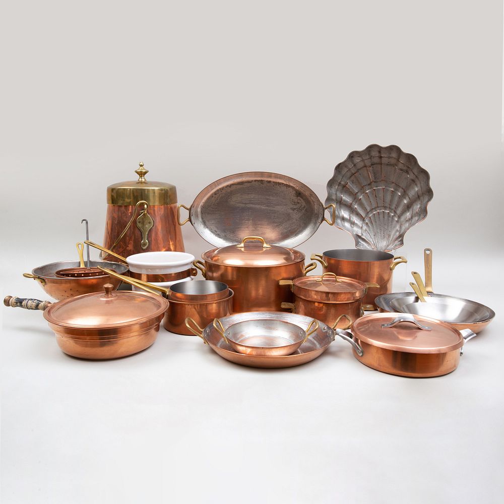 Appraisal: Group of Thirty-One Copper Kitchenwares Including four pieces marked 'Paul