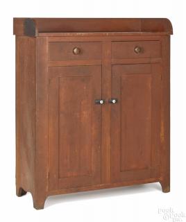 Appraisal: Pennsylvania painted pine jelly cupboard th c probably Lancaster or