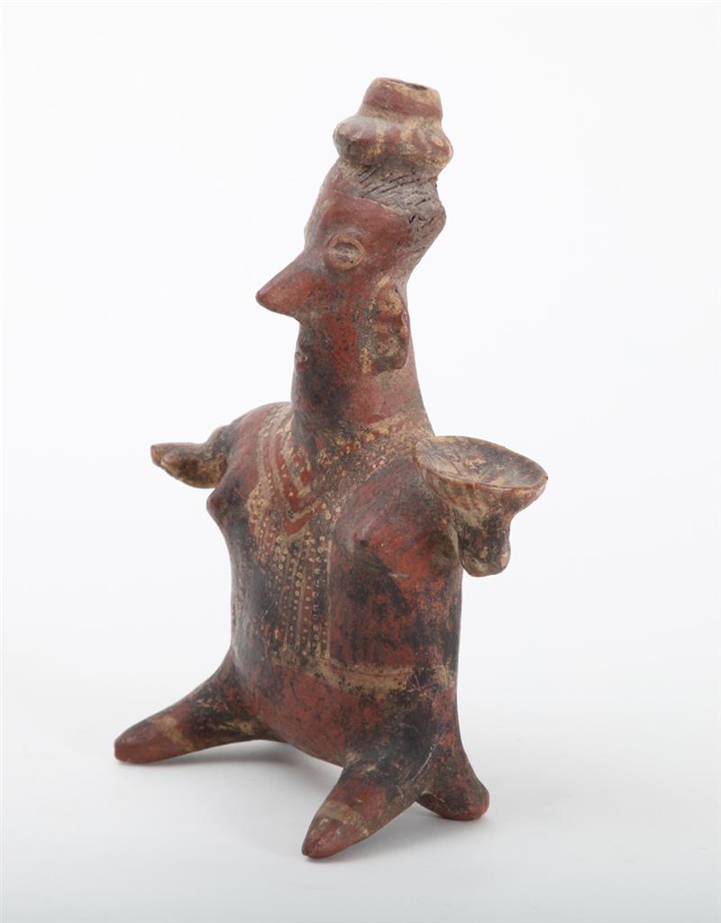 Appraisal: NAYARIT TYPE POTTERY FEMALE FIGURAL VESSEL x in Estimate -