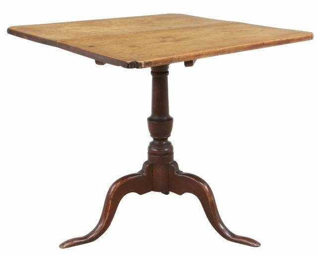 Appraisal: American Queen Anne style tilt-top tea table th c in