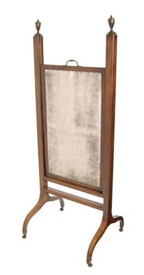 Appraisal: A late George III mahogany cheval mirror the rectangular plate