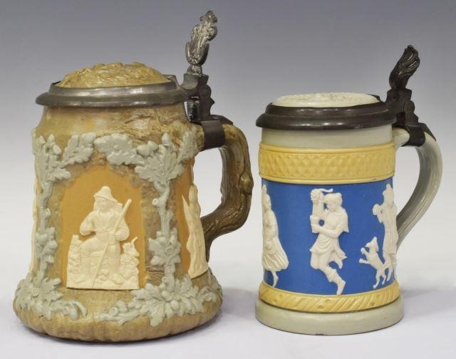 Appraisal: lot of German Mettlach stoneware steins including Four Seasons L