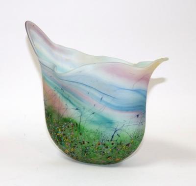 Appraisal: A Studio Art glass vase in the style of Isle