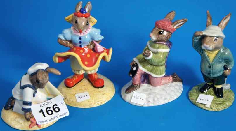 Appraisal: Royal Doulton Bunnykins Clarissa the Clown DB Romeo DB Bogey