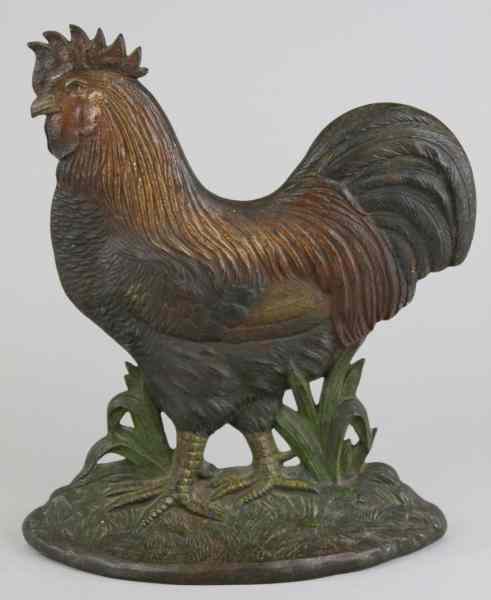 Appraisal: B H ROOSTER DOORSTOP Bradley Hubbard great depiction of rooster