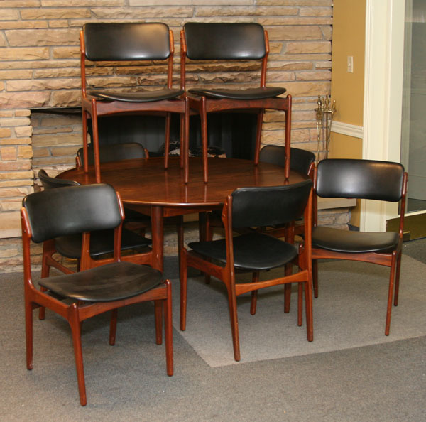 Appraisal: Grete Jalk Per Jeppesens Danish Modern rosewood dining table and