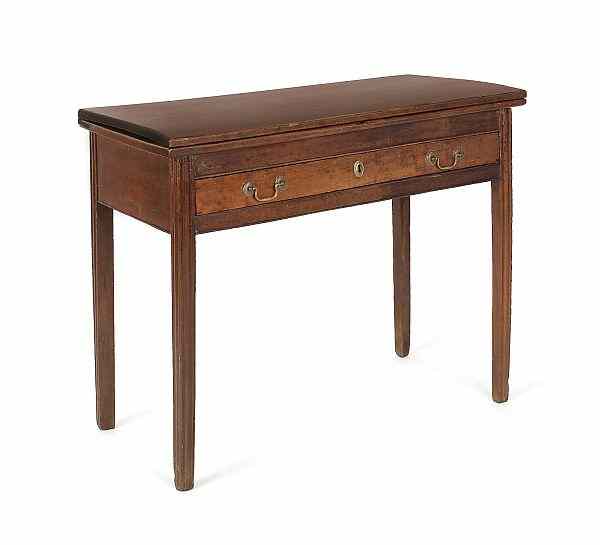 Appraisal: Pennsylvania Chippendale cherry card table ca h w