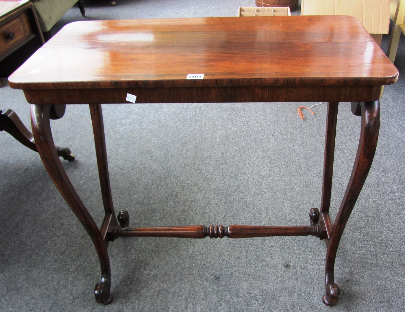 Appraisal: A th century rosewood and faux rosewood rectangular centre table