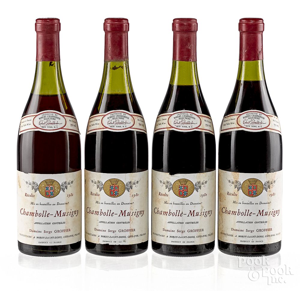 Appraisal: Four bottles of Chambolle Musigny Exclusive on Bidsquare Four bottles