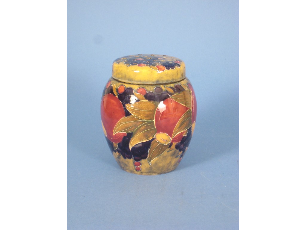 Appraisal: A William Moorcroft Pot Pourri Jar with pierced screw top