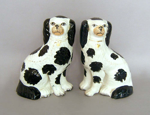 Appraisal: Pair of Staffordshire spaniels h