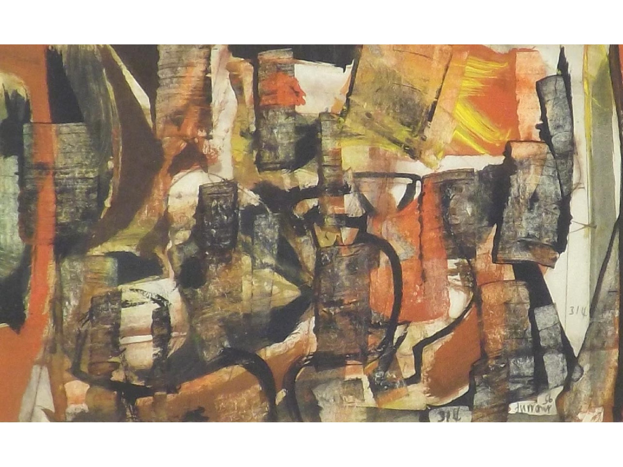 Appraisal: Furrant th century - A cubist composition indistinctly signed and