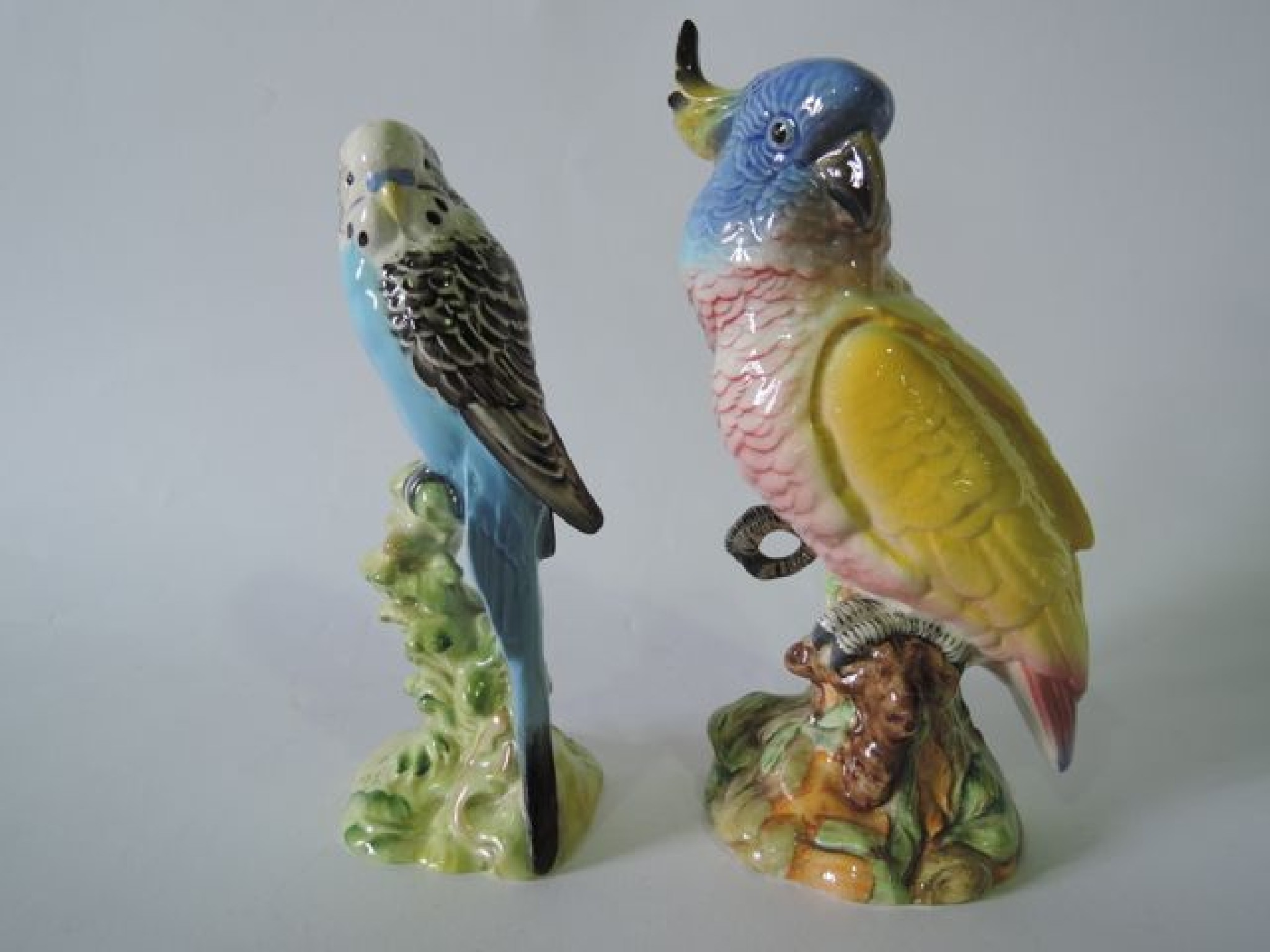 Appraisal: Two Beswick models of birds a budgie with impressed numbers