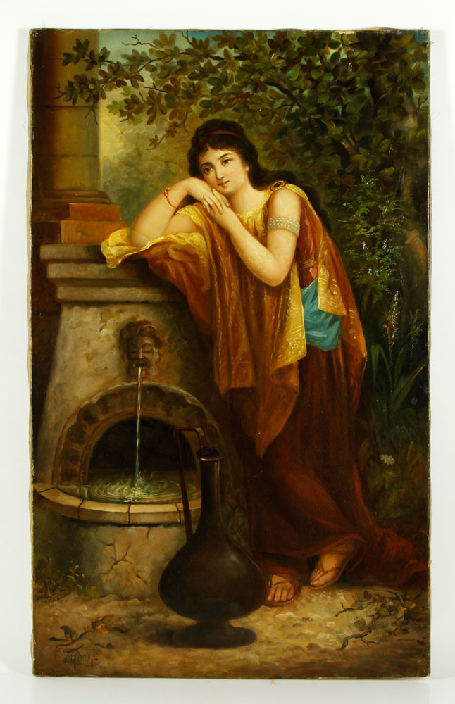 Appraisal: - Indoni Woman by Fountain O C Filippo Indoni Italian