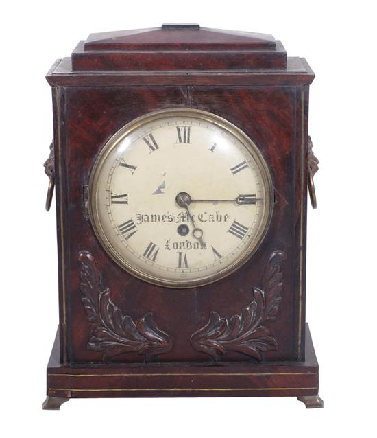 Appraisal: English mahogany cased bracket clock James McCabe London th century