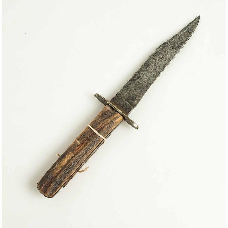 Appraisal: Charles Burgans Bowie Knife Charles E Burgans bowie knife with