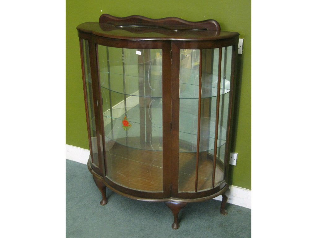 Appraisal: Bow front display cabinet