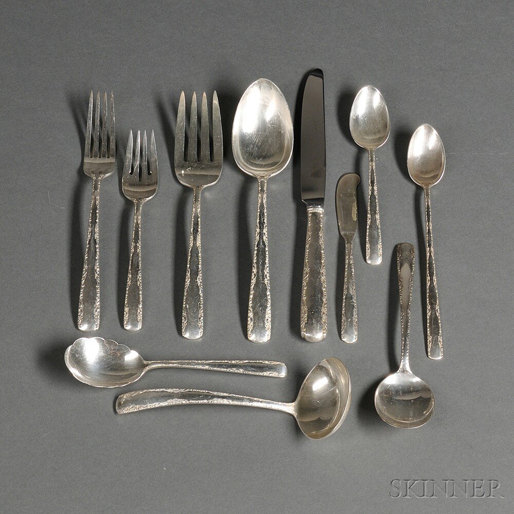 Appraisal: Gorham Camellia Pattern Sterling Silver Flatware Service Providence Rhode Island