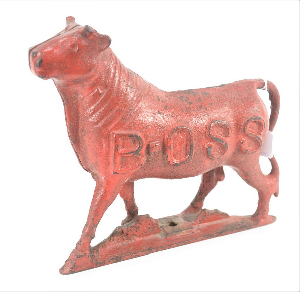 Appraisal: Boss Steer Cast Iron Windmill Weight painted red and marked