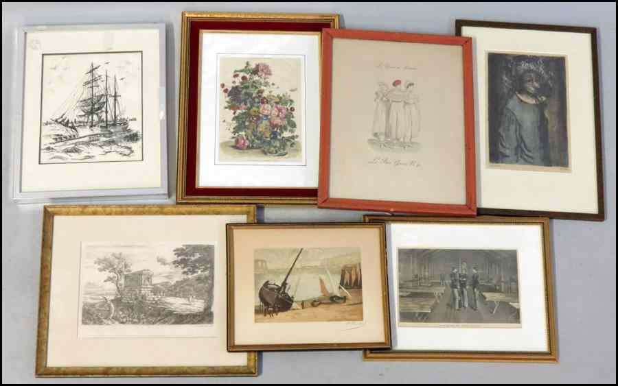 Appraisal: GROUP OF ASSORTED FRAMED PRINTS DECORATIVE WORKS Various sizes scenes