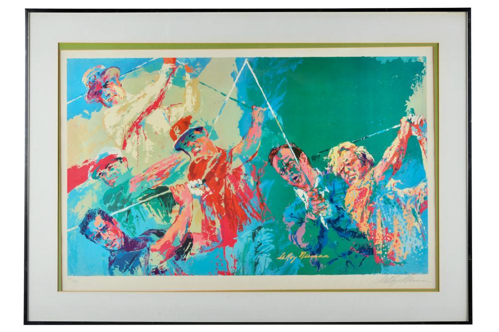 Appraisal: LEROY NEIMAN - LEGENDS OF GOLF lithograph signed lower right