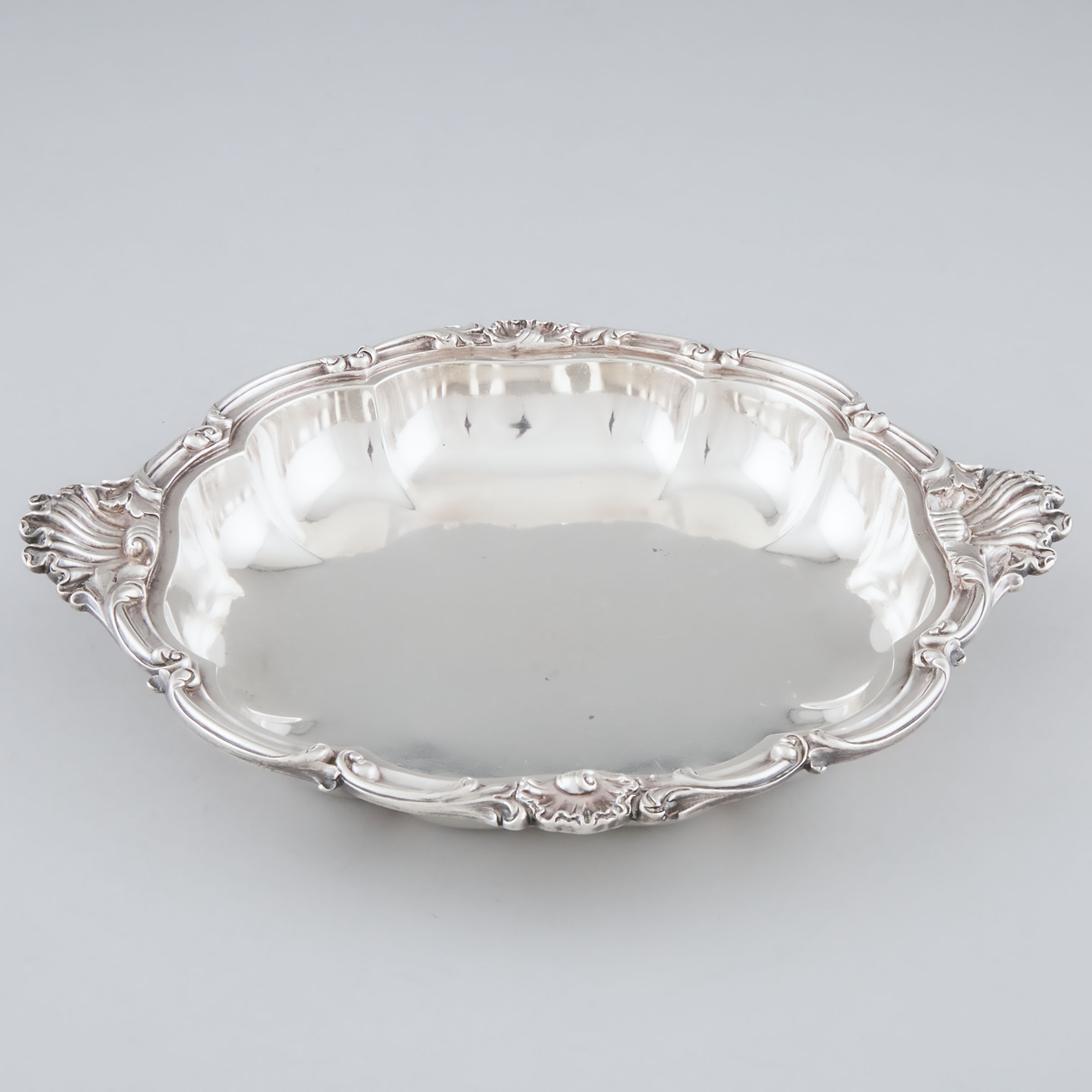 Appraisal: William IV Silver Two-Handled Serving Dish Paul Storr London width