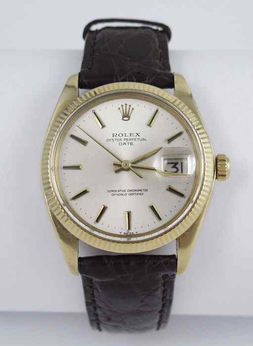 Appraisal: K GOLD ROLEX OYSTER PERPETUAL DATE MODEL Ref Serial mil