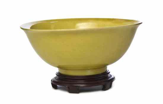 Appraisal: A Chinese Yellow Glazed Porcelain Bowl Ming Dynasty and of