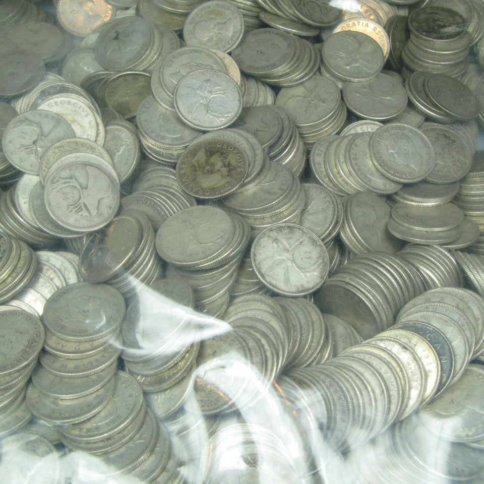 Appraisal: Quantity Of Canadian Silver Coins x cents x cents and