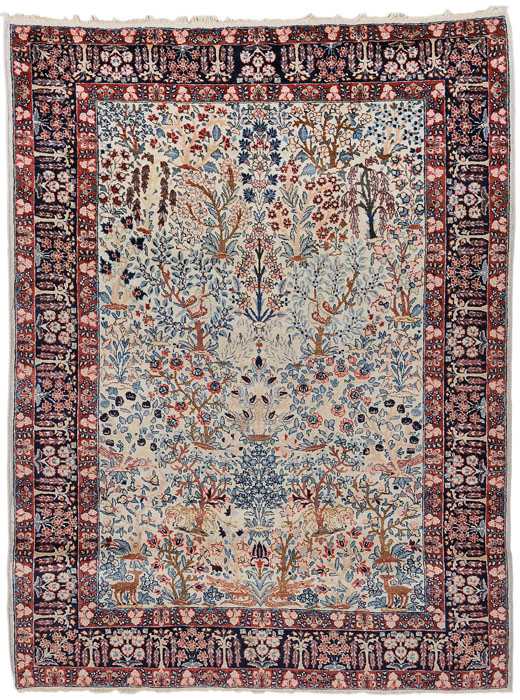 Appraisal: Garden Kerman Rug Persian early th century finely woven with