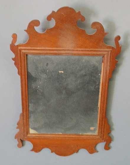 Appraisal: Chippendale mahogany mirror x