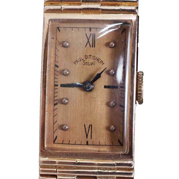 Appraisal: Gent's k rose gold Paul Ditisheim Solvil vintage wrist watch