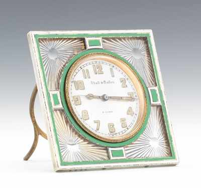 Appraisal: A French Art Deco Desk Clock Udall Ballou Eight day