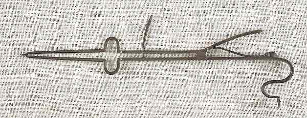 Appraisal: Wrought iron ember tongs ca l